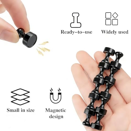 Youze 8 Pack Decorative Fridge Magnets - Mini Push Pin Style