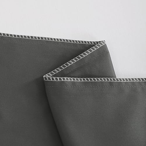 KJ Linen 600TC Egyptian Cotton Travel Pillowcases 14x20 - Set of 2, Zipper Closure, Dark Gray