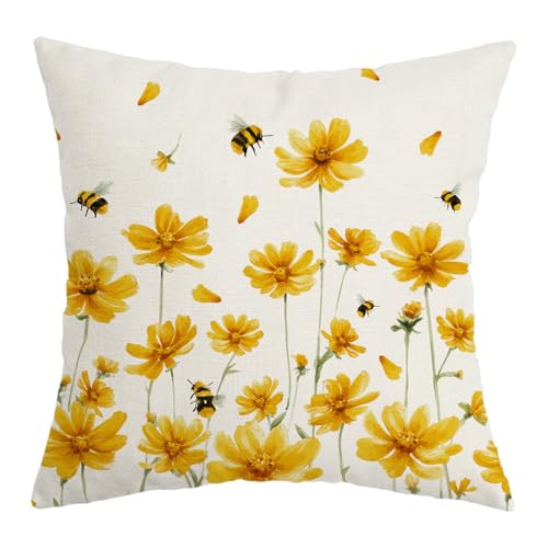 AACORS 16x16 Spring Pillow Cover - Daisy & Bee Farmhouse Decor