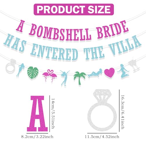 Bombshell Bride Beach Bachelorette Party Banner - Pre-Strung Decor