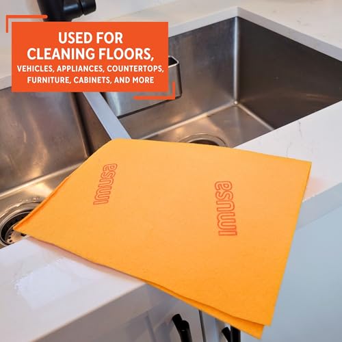 IMUSA Frasada Shammy Cloth for Floor Cleaning, 20" x 30", Orange (1 Pack)