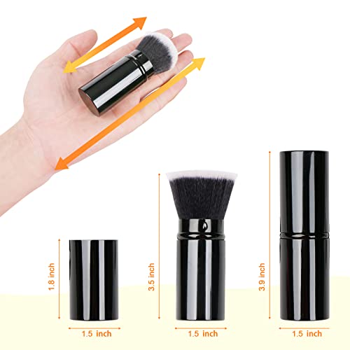 UNIMEIX Retractable Kabuki Makeup Brush for Foundation, Powder and Sunscreen