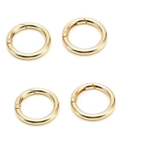 4-Pack 3/4 Inch Gold Keyring Buckles for Bags & Purses