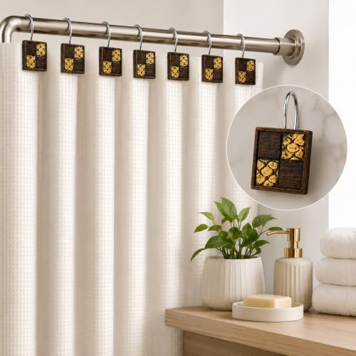 Zahari Home Zambia Animal Shower Curtain Hooks - 12 Pack Resin
