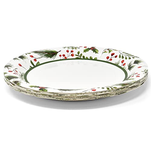 Christmas Party Tableware Set Serves 24 - Disposable Holiday Dinnerware