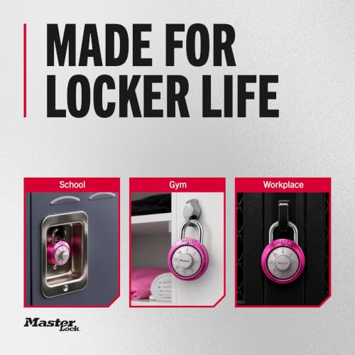 Master Lock 1530DPNK Combination Padlock - Pink Locker Lock