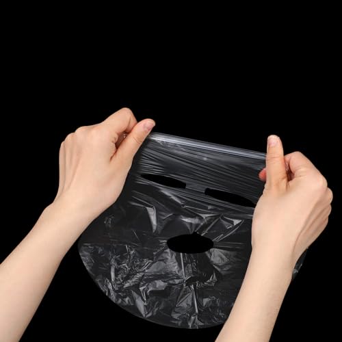 Salbsever 200 Pcs Disposable Plastic Face Masks with 2 Spatulas for Skin Care