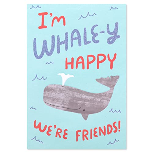 Funny Whale Friendship Card - Whale-y Happy Greeting Card