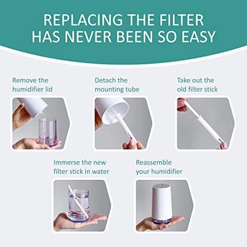 Humidifier Filter Replacement Sticks - 10 Pack Cotton Sponges