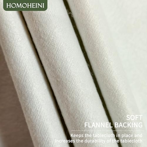 HOMOHEINI Waterproof Vinyl Tablecloth, 52" x 70" Rectangular Leaves Pattern