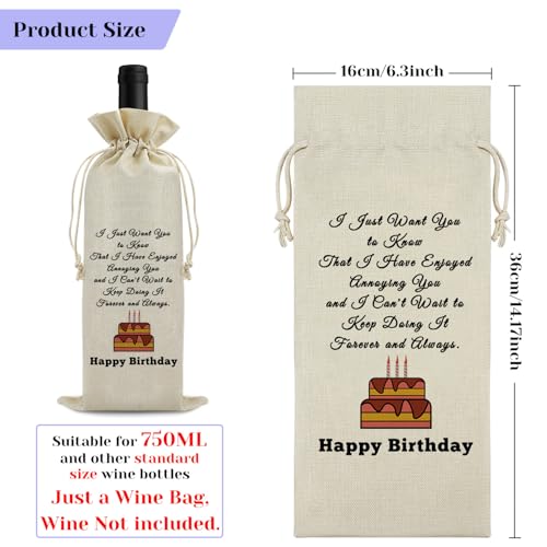 Sfodiary Wine Gift Bag for Couples - Anniversary & Engagement Gift