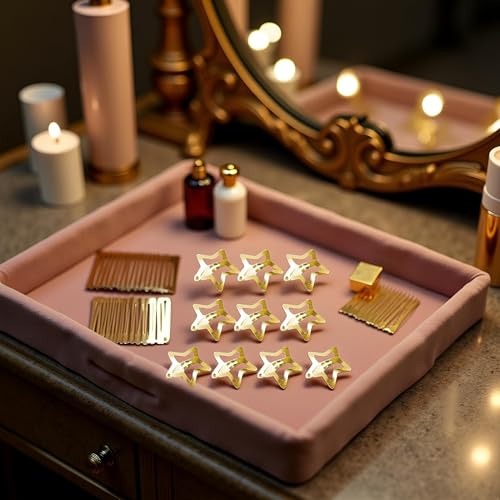 Golden Star Hair Clips 10Pcs Metal Snap Hair Barrettes for Women Girls