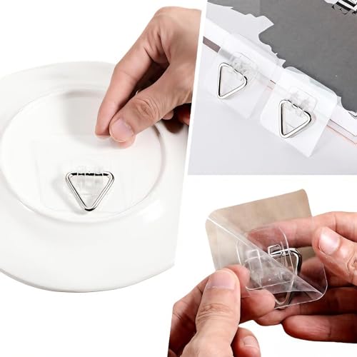 20pcs Adhesive Picture Hangers - 2.2 Inch Square Heavy-Duty Wall Plate Hooks