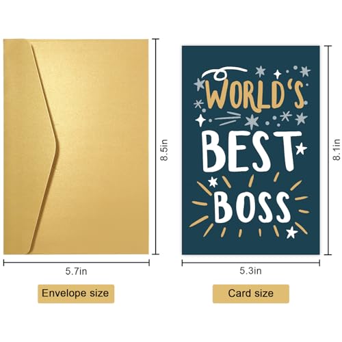 Boss's Day Greeting Card - World's Best Boss Thank You Card
