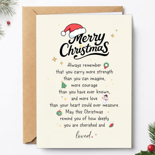 Funny Christmas Card for Granddaughter, Niece, Son - MC-KM-422 Holiday Greeting Card