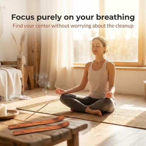Natural Wood Incense Stick Holder for Aromatherapy - 2 Pieces