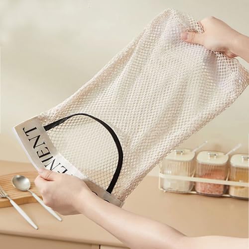 2 Pack Trash Bag Holder Dispenser Sticky Wall Mount Mesh Convenient