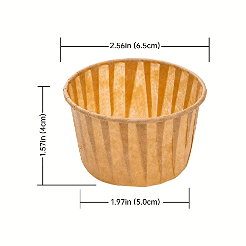 Bake Choice Natural Cupcake Baking Cups - 50pcs Greaseproof Paper Liners