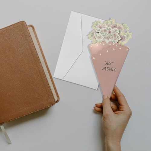 4-Pack Floral Ice Cream Greeting Cards with Envelopes