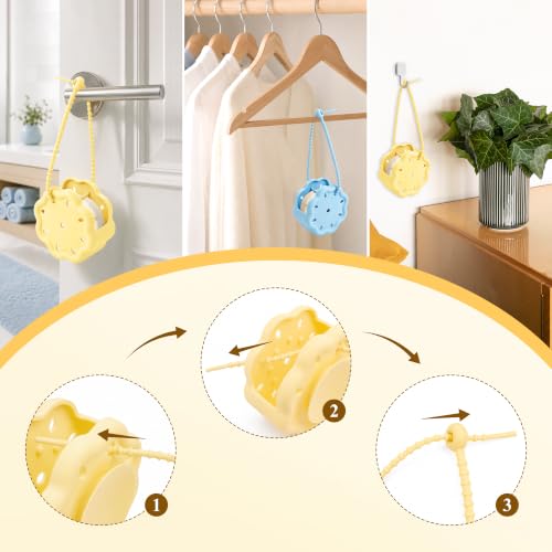 Windspeed Silicone Shower Steamer Holder with Suction Cups - 2 Pack, Yellow & Blue