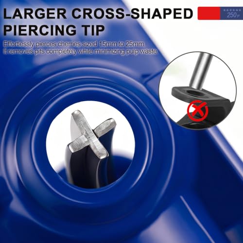 Makmzoon Stainless Steel Cherry Pitter Tool with Splash Guard