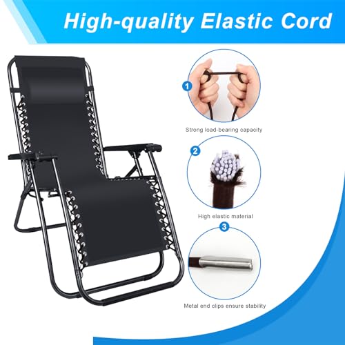 COITEK 4PCS Universal Replacement Cords for Zero Gravity Chairs
