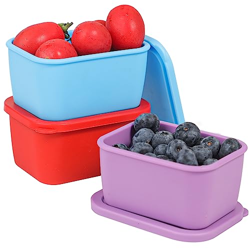 KOLUTI 3-Pack Silicone Snack Containers - 6 Oz, Leak-Proof & BPA Free