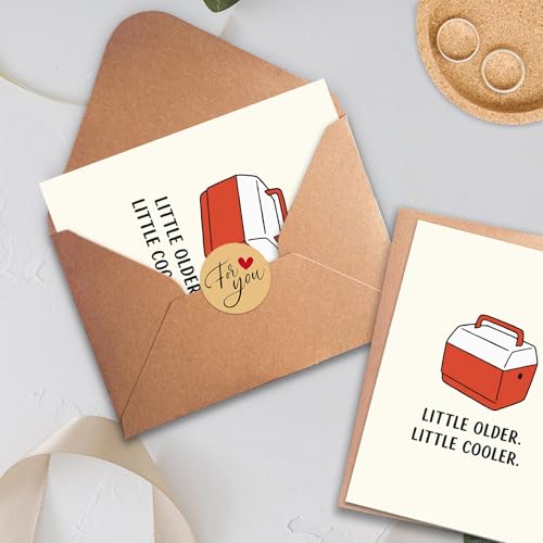 Hqulpr Funny Birthday Card for Men - HB2 Little Older, Little Cooler