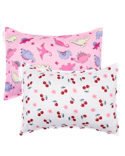 ALVABABY Toddler Pillowcase Set, 13x18 Inch Soft Jersey Covers (Pack of 2)
