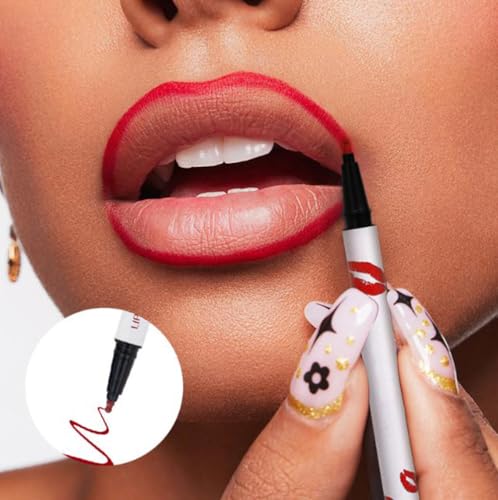 2-in-1 Matte Liquid Lipstick & Lip Liner Pen - Waterproof Longwear Nude