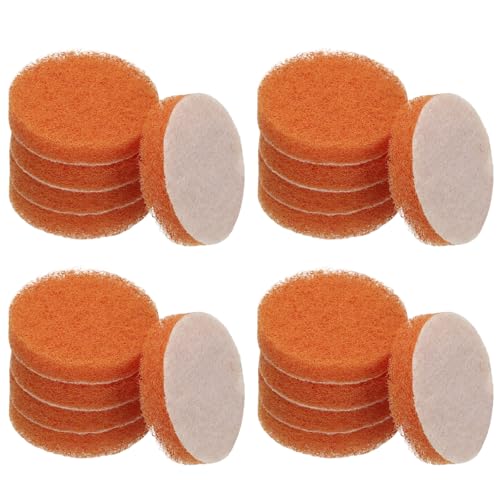 2-Inch Power Drill Scrubbing Pads - 2000 Grit Orange Scouring Discs (20 Pcs)