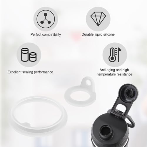 4pcs Gasket Replacement for Takeya Actives, Silicone Sealing Ring Compatible with Takeya Actives 18/24/32/40oz Water Bottle Lid Gasket Replacement for Takeya Actives