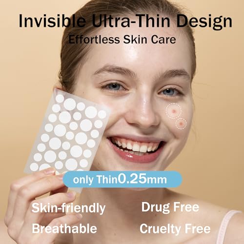 SHIVRISE Hydrocolloid Pimple Patches - Invisible Acne Spot Cover (36 Count)