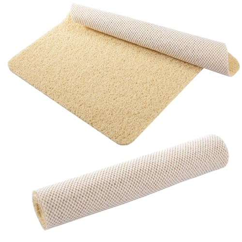 Non-Slip PVC Shower Mat 40x60cm - Easy Clean Bath Mat in Yellow