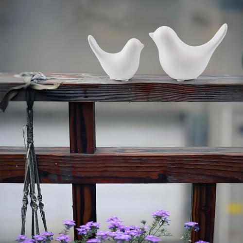 Notakia Small White Bird Statues - Modern Decorative Ornaments