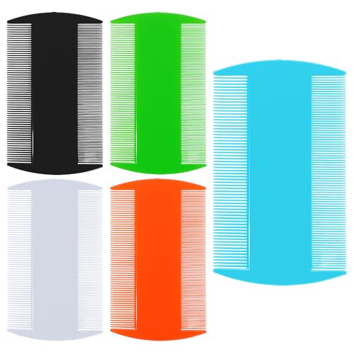 Qulkws 3.5" Double-Sided Pocket Beard and Mustache Combs 5-Pack