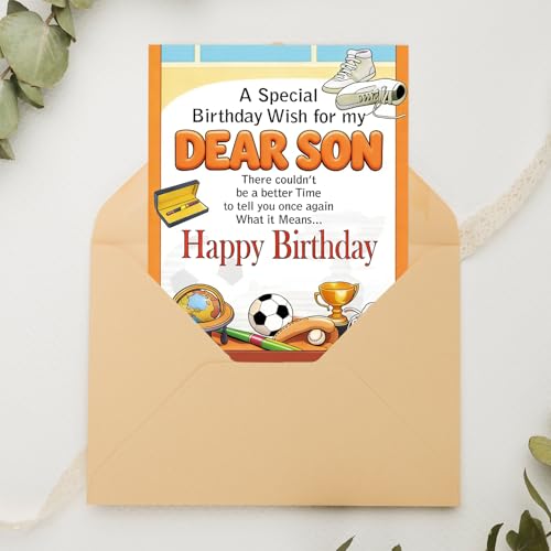 Funny Birthday Card for Son from Mom and Dad Premium Keepsake