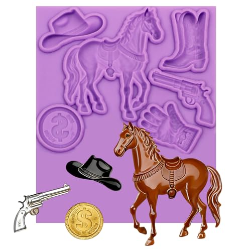 Western Cowboy Silicone Mold for Cake Decoration & Crafts