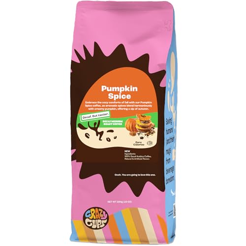 Decaf Pumpkin Spice Ground Coffee - Crazy Cups, 10oz Pack