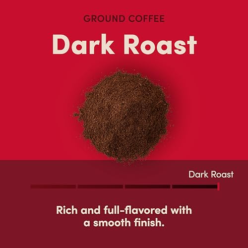 Tim Hortons Dark Roast Ground Coffee, 100% Arabica Beans, 12 Ounce Bag