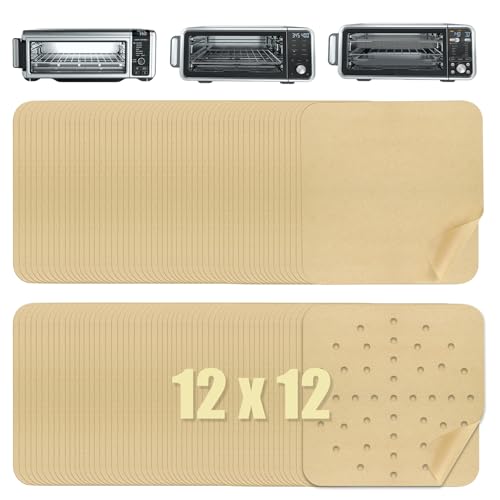 Golden Associate 12x12 Inch Parchment Paper Liners for Air Fryer 130 Pcs Combo - Perforated & Unperforated Sheets for Ninja, Cuisinart, Breville, Instant Pot