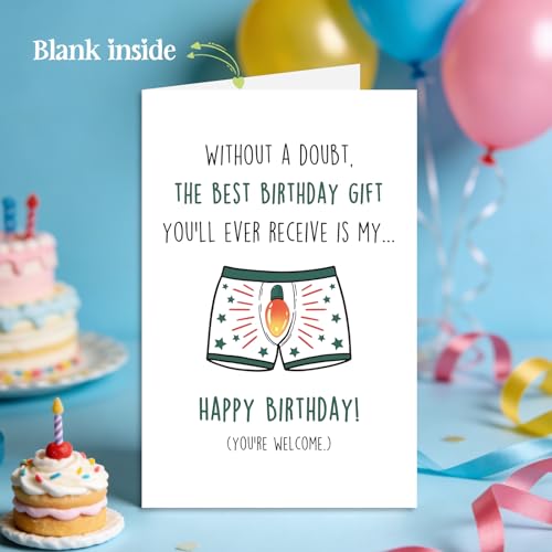 Funny Birthday Card for Wife or Girlfriend - Cheeky Design