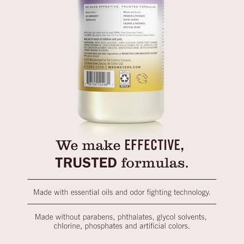 Mrs. Meyer's Clean Day Multi-Surface Cleaner, Compassion Flower, 32 oz (Pack of 6)
