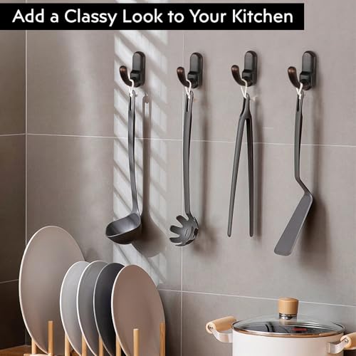 Metaliby Oil Rubbed Bronze Towel Hooks, Wall Mounted Robe Hooks - 2 Pack