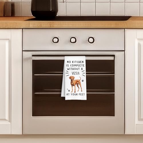 Vizsla Hand Towels - Funny Dog Lover Kitchen & Bathroom Decor - Casual Variation, 16x24 Inches