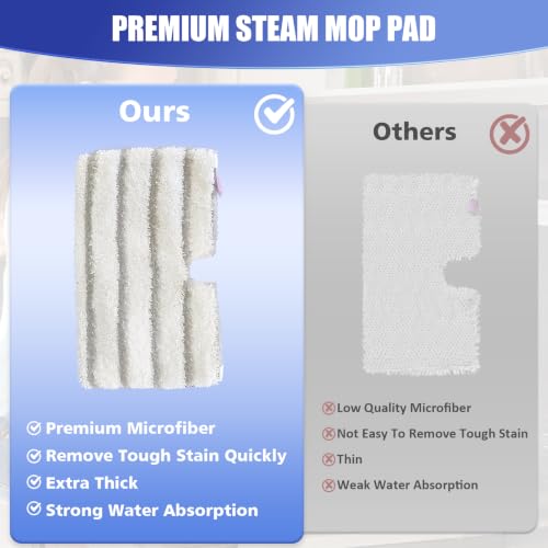 Microfiber Steam Mop Pads for Shark S3500 Series - Durable & Reusable
