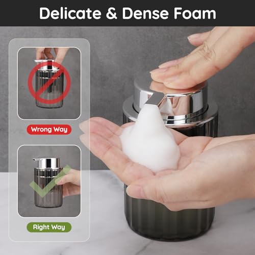 Segbeauty Foam Soap Dispenser - 10.1oz Refillable Plastic Pump for Bathroom