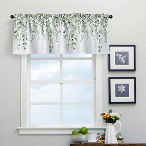 Sage Green Rod Pocket Window Valance - 42"W x 12"L (Pack of 1)