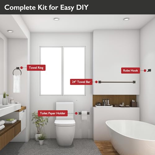 Design House Millbridge 4-Piece Bathroom Accessory Kit Oil-Rubbed Bronze