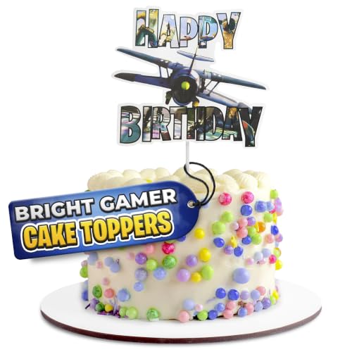 Gaming Cake Topper Set - 1 Large & 7 Small Cardboard Toppers